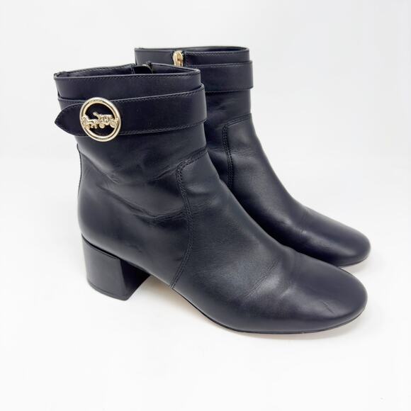 Coach Black Leather Tania Bootie 9.5 - Picture 3 of 14